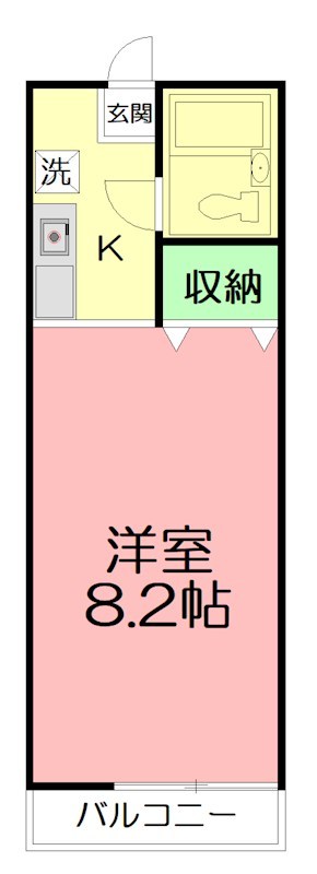 サンクレール大船 206号室 間取り