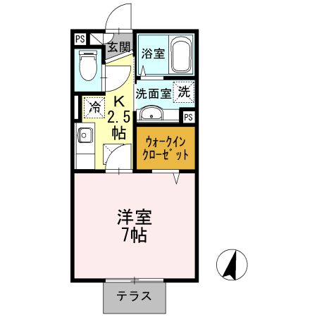 リベラ湘南 103号室 間取り