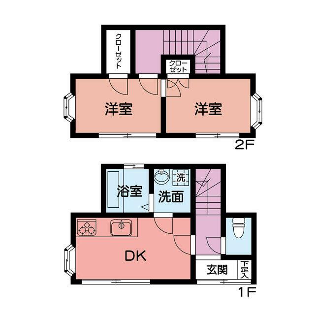 城南戸建て貸家 間取り