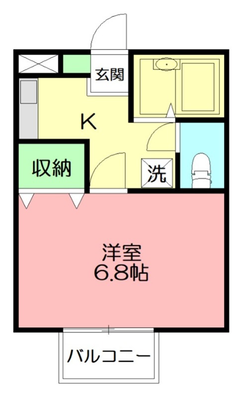 シーパレス 202号室 間取り