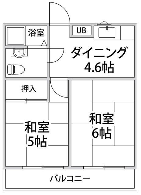 テラスフルール 302号室 間取り
