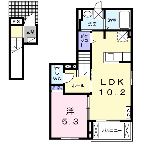 ストロベリー ヒルズ 201号室 間取り