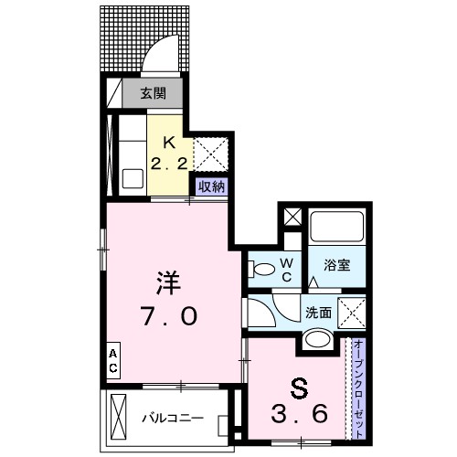 デスパシオ 106号室 間取り