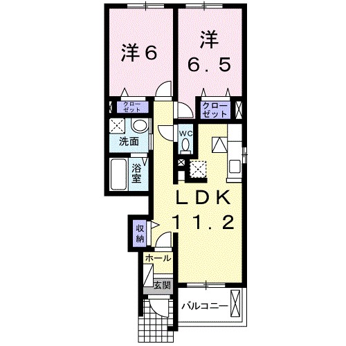 セレーノ小動 103号室 間取り