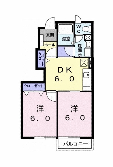 South Breeze B 103号室 間取り