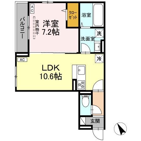 リベラマーロⅤ 302号室 間取り