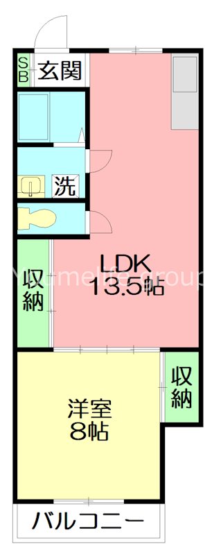 中津川ハイムⅡ  202号室 間取り