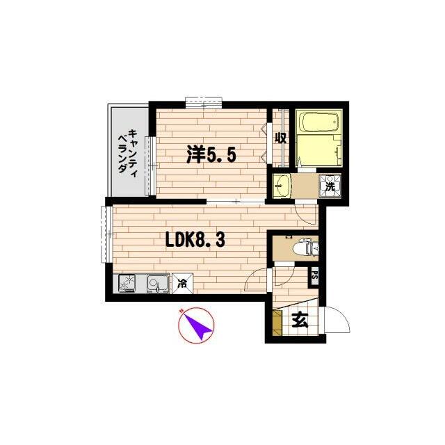 ｓｅｔｔｌｅ湘南 303号室 間取り