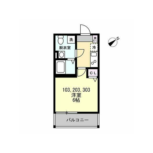 フォレストテラス鵠沼海岸 203号室 間取り