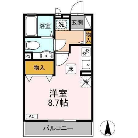 クレスト 102号室 間取り