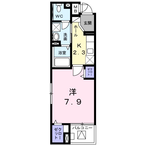 ルミソラーレ 406号室 間取り