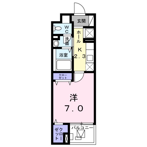 グレース 三の丸 304号室 間取り