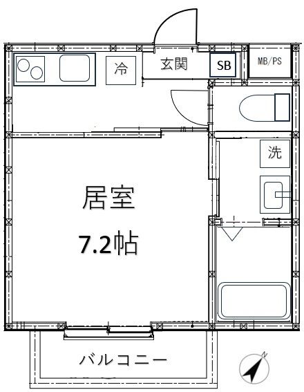 Maison Brillio 1A号室 間取り