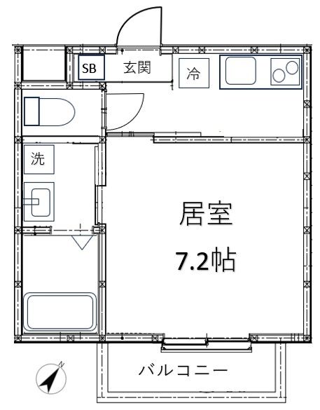 Maison Brillio 1B号室 間取り