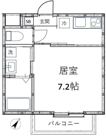 Maison Brillio 1D号室 間取り