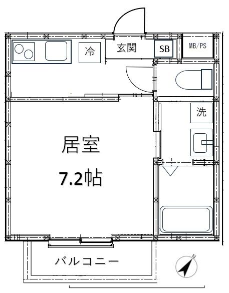 Maison Brillio 1C号室 間取り