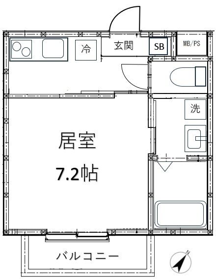 Maison Brillio 2A号室 間取り