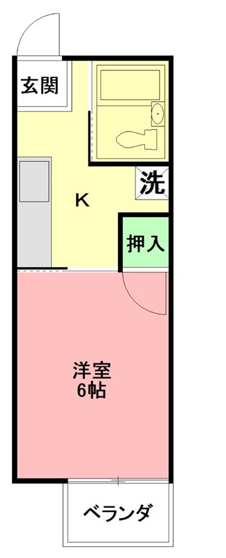 シティハイムエクセルⅢ 107号室 間取り