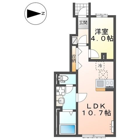 Clair（クレール） 103号室 間取り