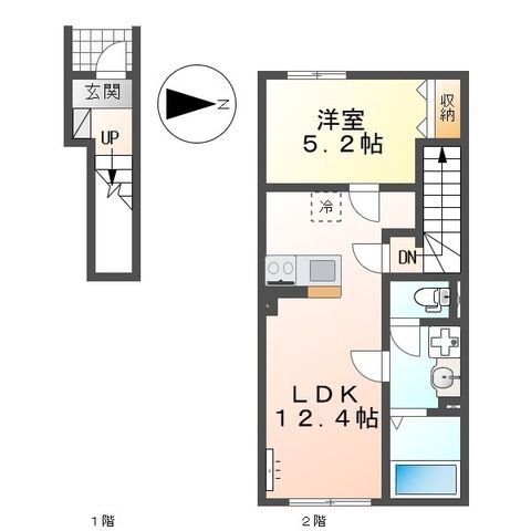 Clair（クレール） 203号室 間取り