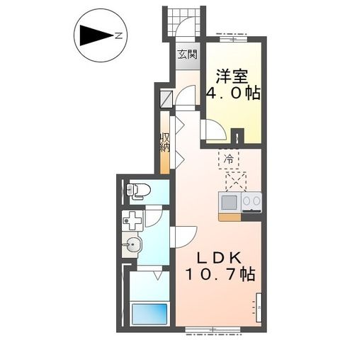 Clair（クレール） 101号室 間取り