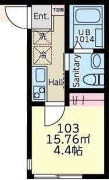 プラナス港南台 103号室 間取り