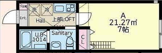 プラナス港南台 A号室 間取り
