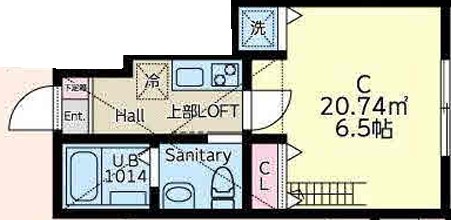 プラナス港南台 C号室 間取り