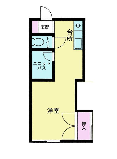 リバーハイツ井上 103号室 間取り