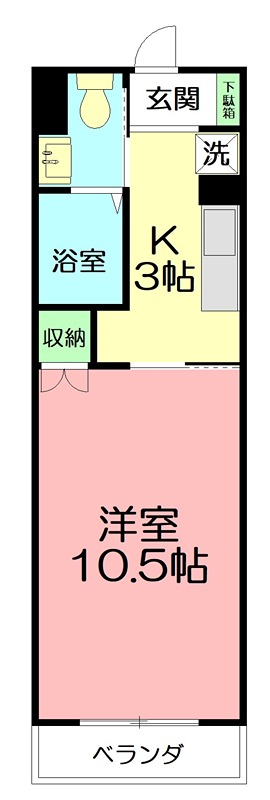 ｃｏｎｆｏｒ鴨宮 108号室 間取り