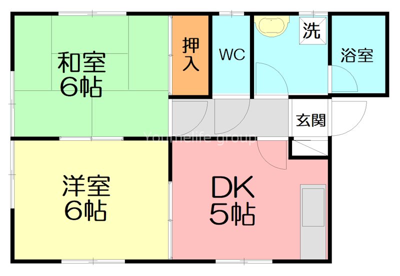 コーポ鍵和田B 1F号室 間取り