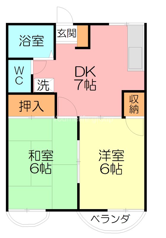 コーポ鍵和田A 1F号室 間取り