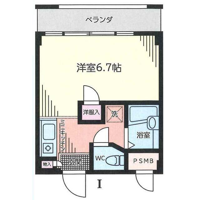 Ｊ・Ｋ　ＭＡＮＳＩＯＮ　Ⅰ 202号室 間取り