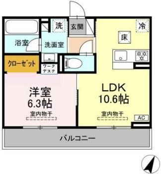 ビラフランカ 202号室 間取り