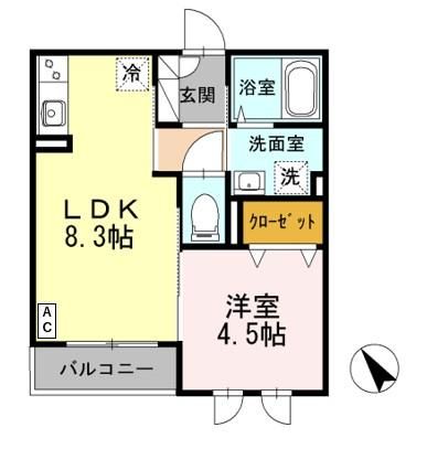 ハイツMEGUMI 302号室 間取り