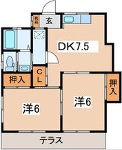 豊田ハイツ1号 102号室 間取り