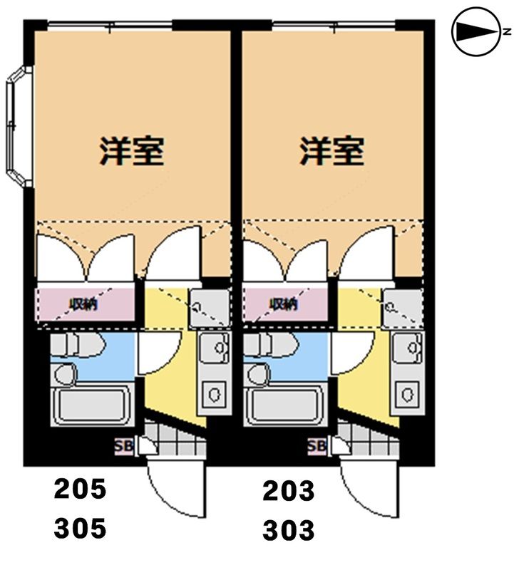 ジョイパレス平塚 203号室 間取り