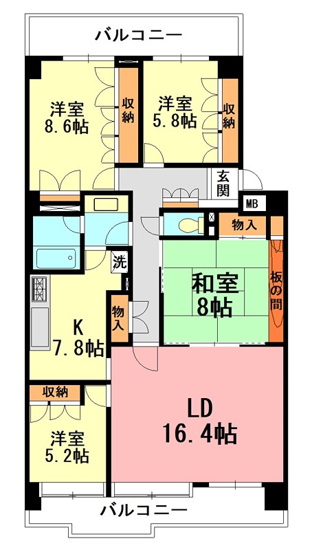 ルネ戸塚弥生台 912号室 間取り