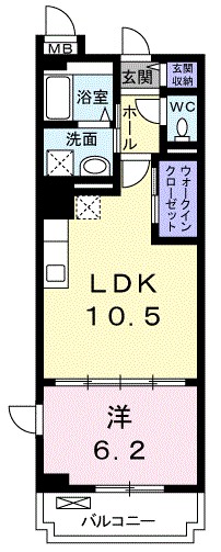 フリシュアイリス 205号室 間取り