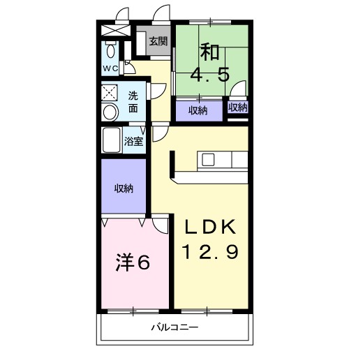 湘南第二ホーワマンション 203号室 間取り