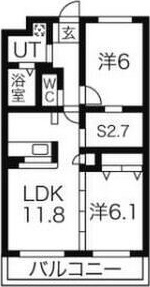 ベルエールA棟 203号室 間取り