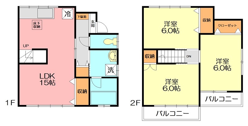 やすらぎハイツ A棟 6号室 間取り