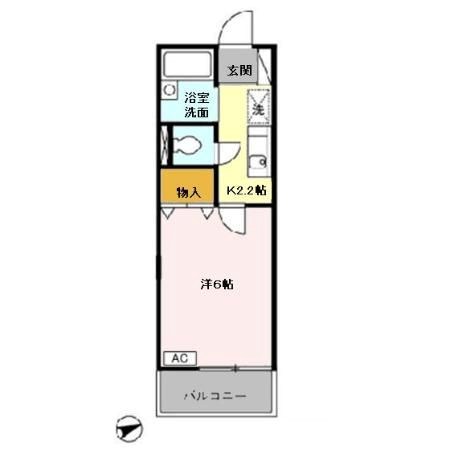 配郷　Ａ 205号室 間取り
