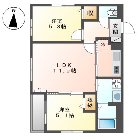 Luz solar(ルス ソラール) 間取り