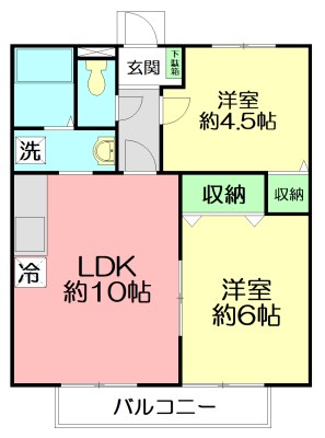 コーポソレジオ 103号室 間取り