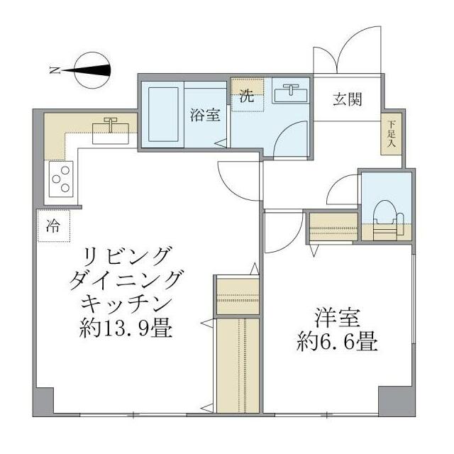 ISM平塚 201号室 間取り