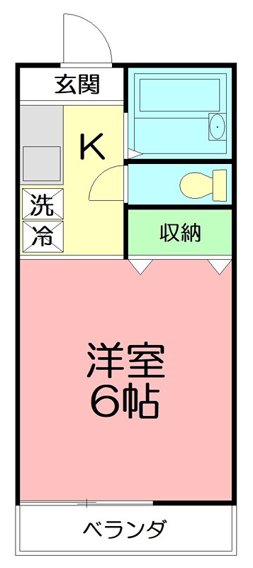 サニーコート 107号室 間取り