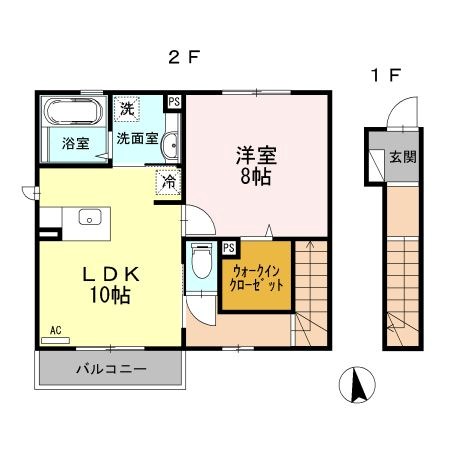 シエロ アズール 202号室 間取り