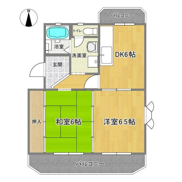 ＫＤハイツⅡ 2-B号室 間取り