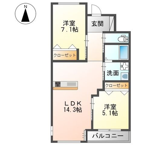 メゾン　フルール 間取り